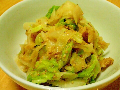 簡単おいしい！白菜とピーラー大根のごま味噌和え